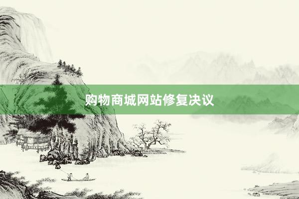 购物商城网站修复决议